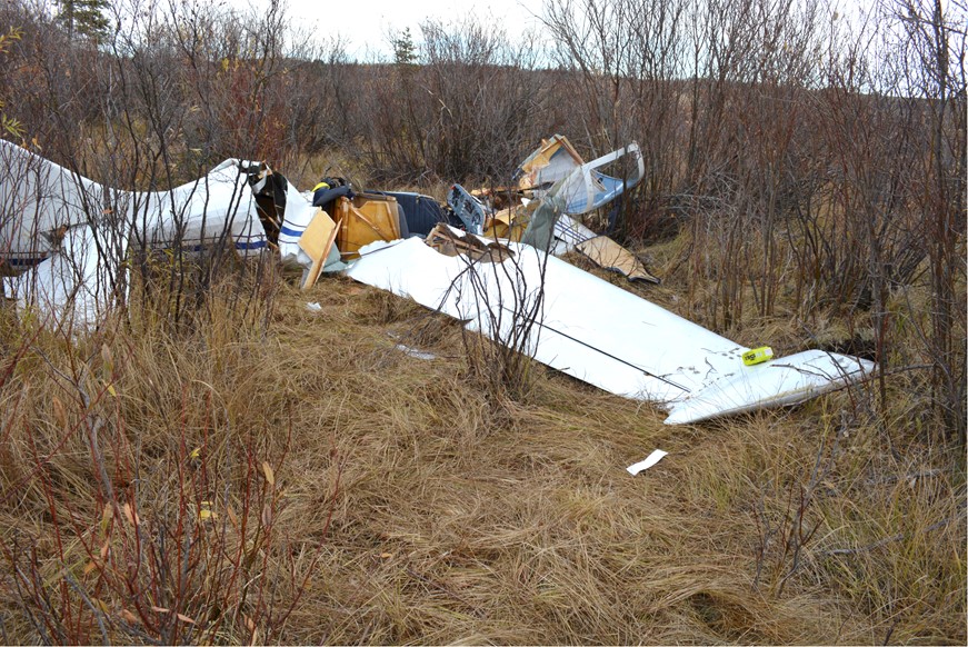 Accident site, looking north (Source: TSB)