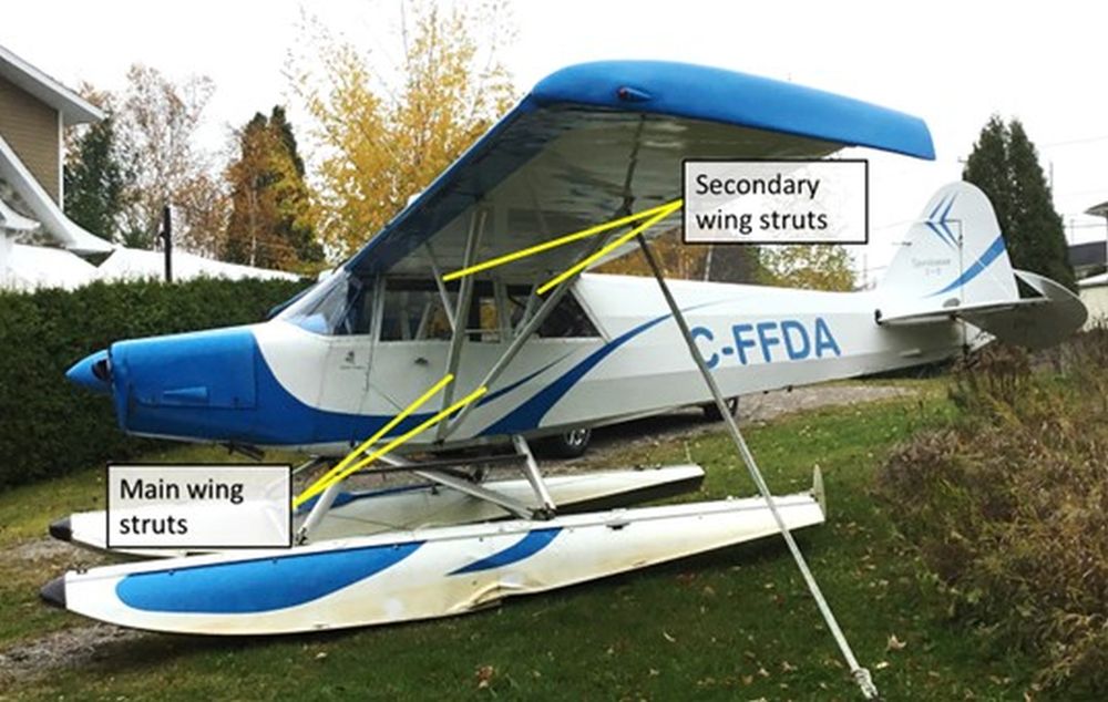 Occurrence aircraft (Source: aircraft owner, with TSB annotations)