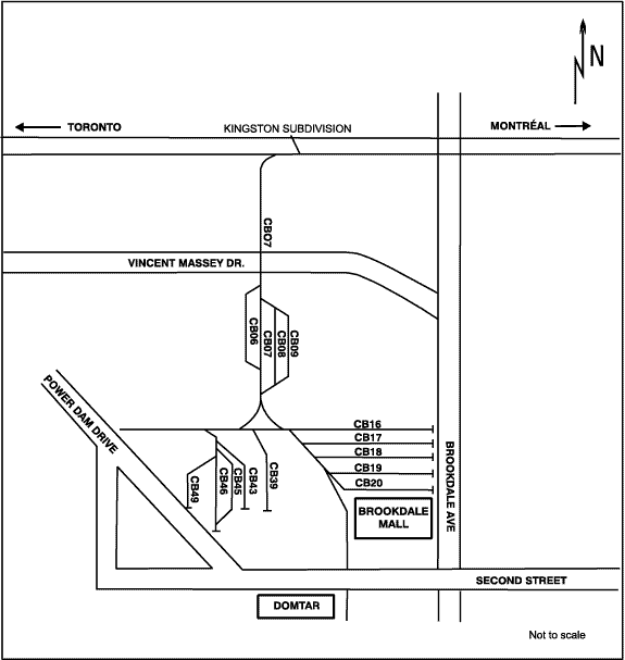 Layout of Wesco spur and yard CB