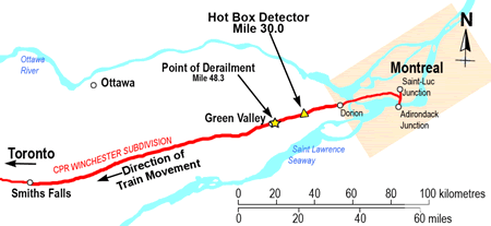 Derailment location map