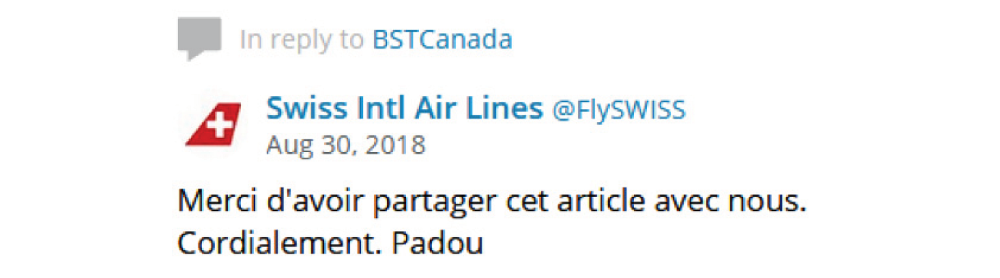 Billet de Vic Gerden sur l'enquête Swissair,  et réponse sur Twitter