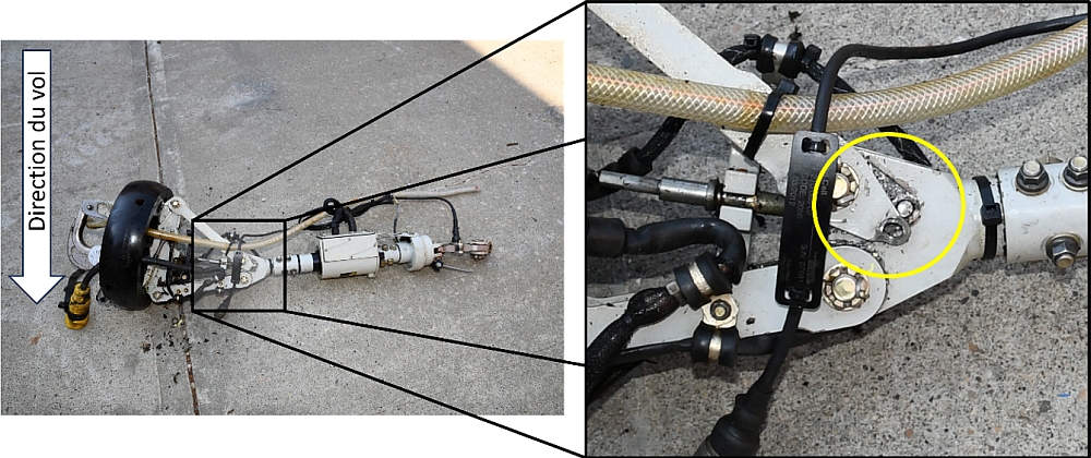 Figure 9. Système de suspension avec gros plan (image de droite) de la déformation (Source : BST)