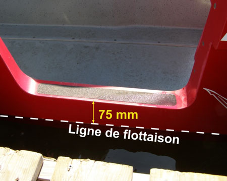 Seuil de porte (avec 4 personnes à bord)