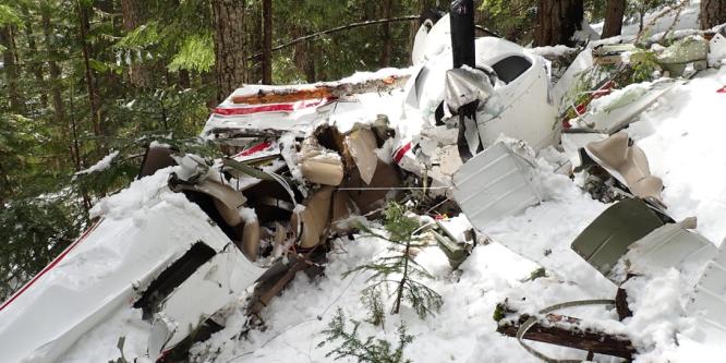 Figure 4. Épave de l’aéronef (Source : BST)
